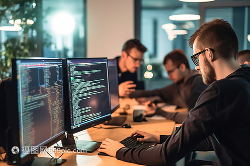 IT軟件開發(fā)團隊特寫鏡頭